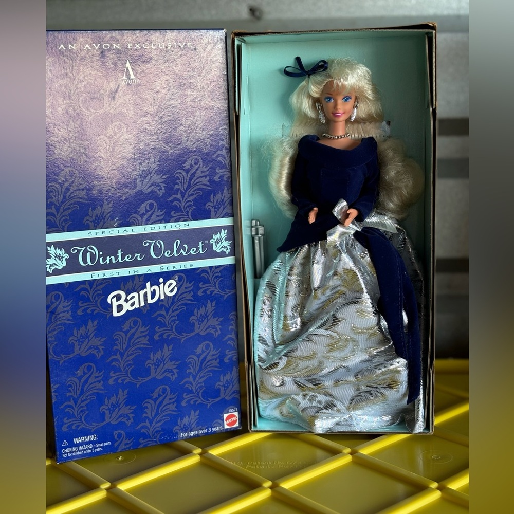 Winter Velvet Barbie from Avon